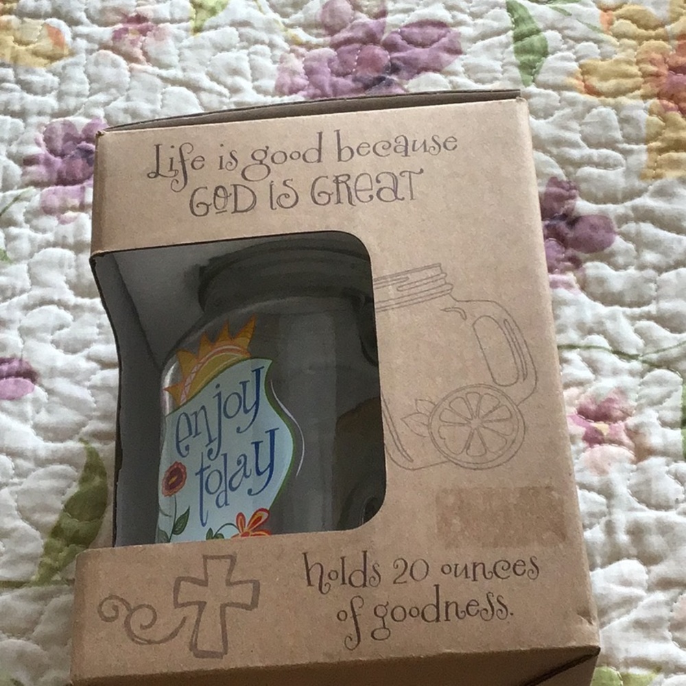 NWT Divinity Boutique Old Fashioned Drinkin’ Jar.